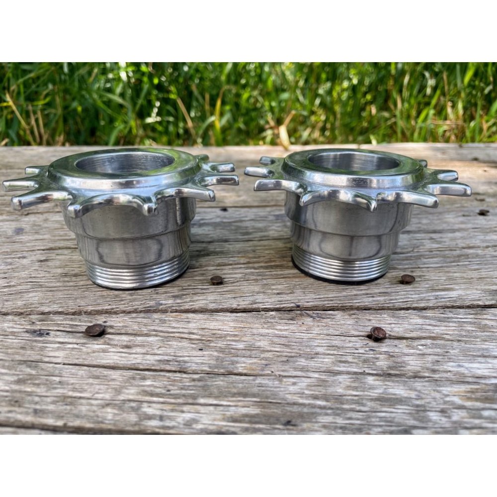 Vintage Metal Candle Votive holders Industrial Sprocket Gears - Picture 1 of 14